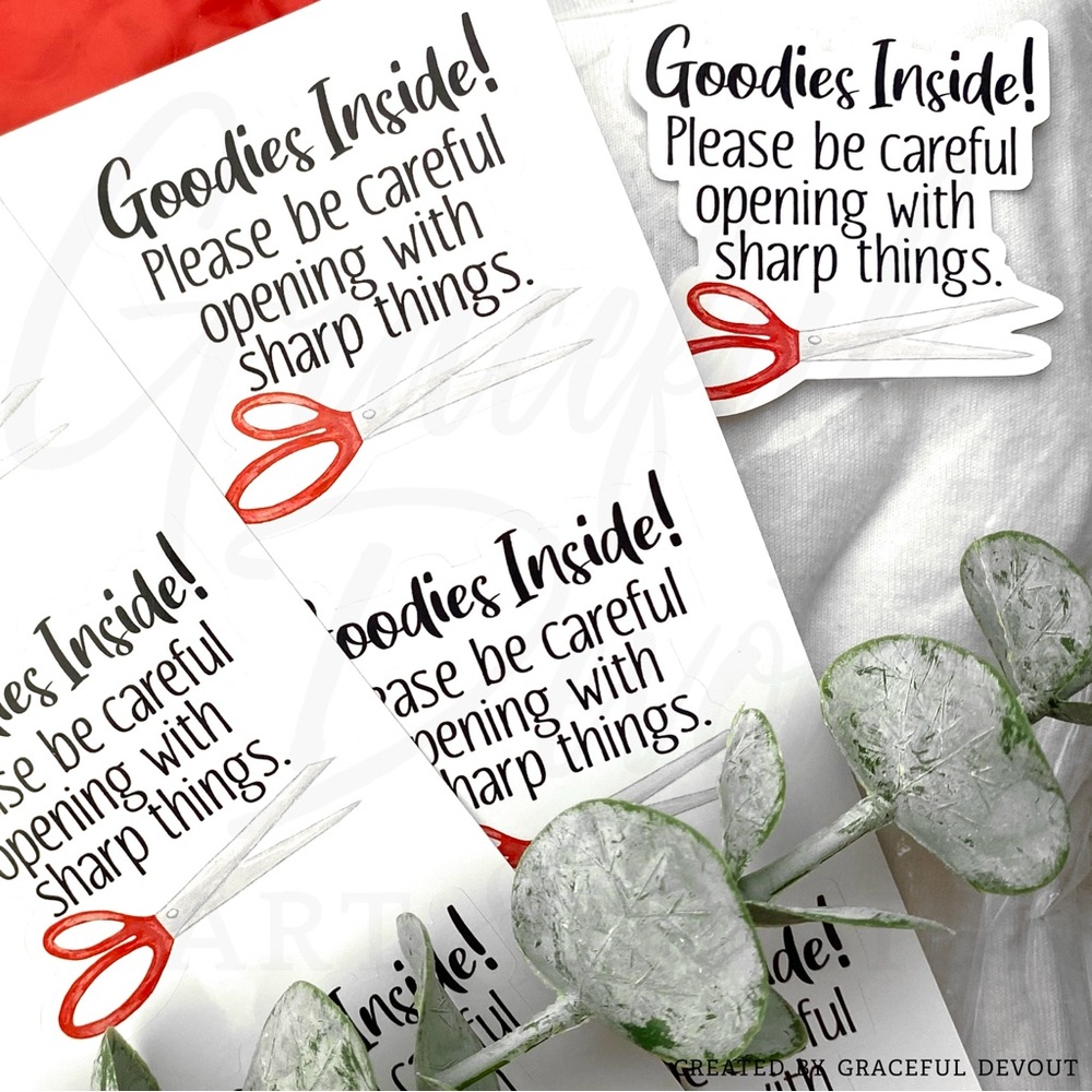 Goodies Inside! Please be careful opening with sharp things.- 2” Sticker (96ct.) - Picture 3 of 5